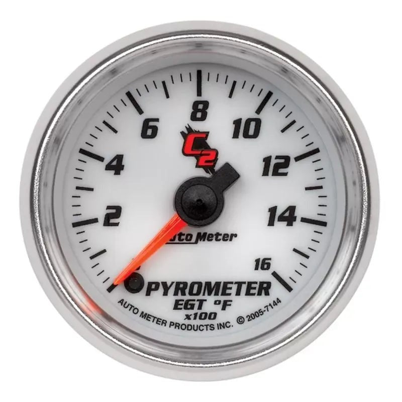 Autometer 2-1/16" 0-1600 °F Pyrometer EGT Gauge C2 | Universal (7144)