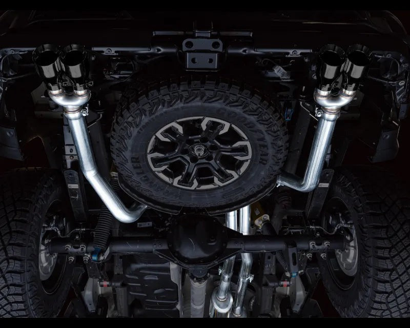 AWE 0FG Catback Exhaust for Silverado ZR2/Sierra AT4X - Quad Diamond Black Tips (3015-43284)