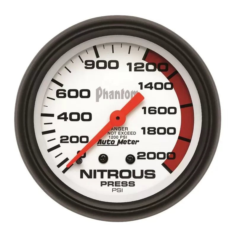 Autometer 2-5/8" 0-2000 PSI Nitrous Pressure Gauge Phantom | Universal (5828)