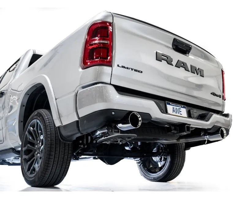 AWE 0FG Catback Exhaust for 2025+ RAM 1500 3.0TT Standard and High Output - Chrome Silver Tips (3015-32530)