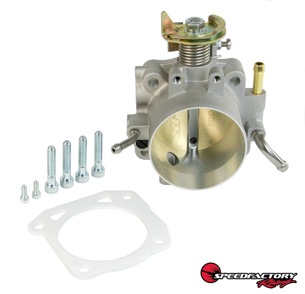 SpeedFactory Racing 70mm Throttle Body w/ Thermal Gasket | 2000-2005 Honda S2000, 1992-2000 Honda Civic, and 1994-2001 Acura Integra (SF-02-500)