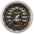 Autometer 3-3/8" 0-120 MPH Speedometer Gauge Marine Carbon Fiber | Universal (200637-40)