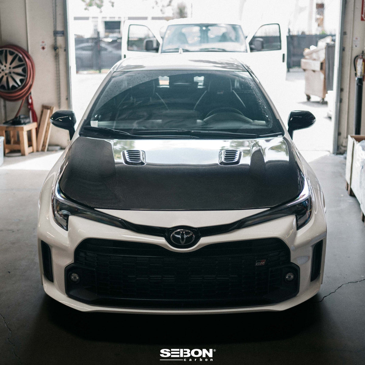 Seibon OE-Style Carbon Fiber Hood | 2023+ Toyota GR Corolla (HD23TYGRCOR-OE)