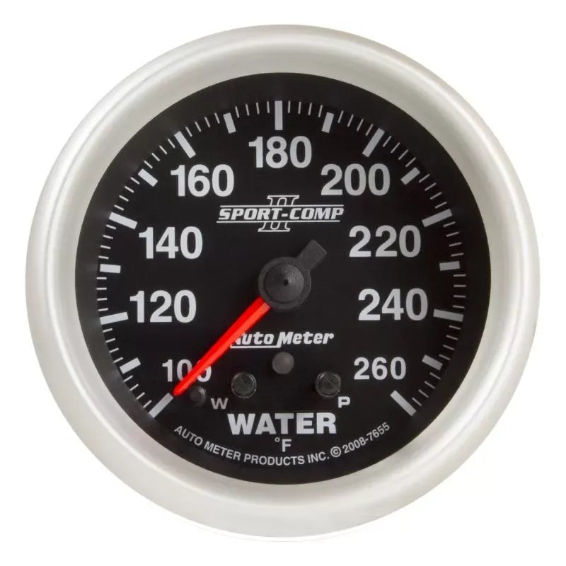 Autometer 2-5/8" 100-260 °F Water Temperature Gauge SPORT-COMP II | Universal (7655)