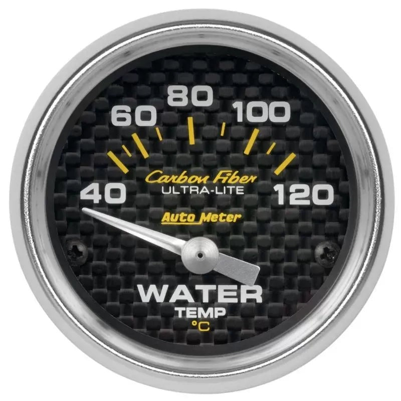 Autometer 2-1/16" 40-120 °C Water Temperature Gauge Carbon Fiber | Universal (4737-M)