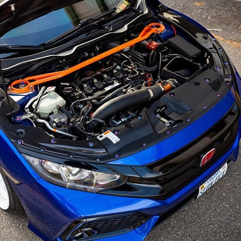Dress Up Bolts Stage 3 Titanium Hardware Engine Bay Kit | 2016-2021 Honda Civic 1.5T (HON-058-Ti)