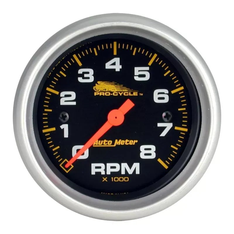 Autometer 2-5/8" 0-8000 RPM PRO-CYCLE Tachometer Gauge Black | Universal (19324)