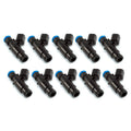 Injector Dynamics ID1300x Injectors - 14mm Bottom Adapters Black-Set of 10 |2008+ Dodge Viper (1300.48.14.14B.10)