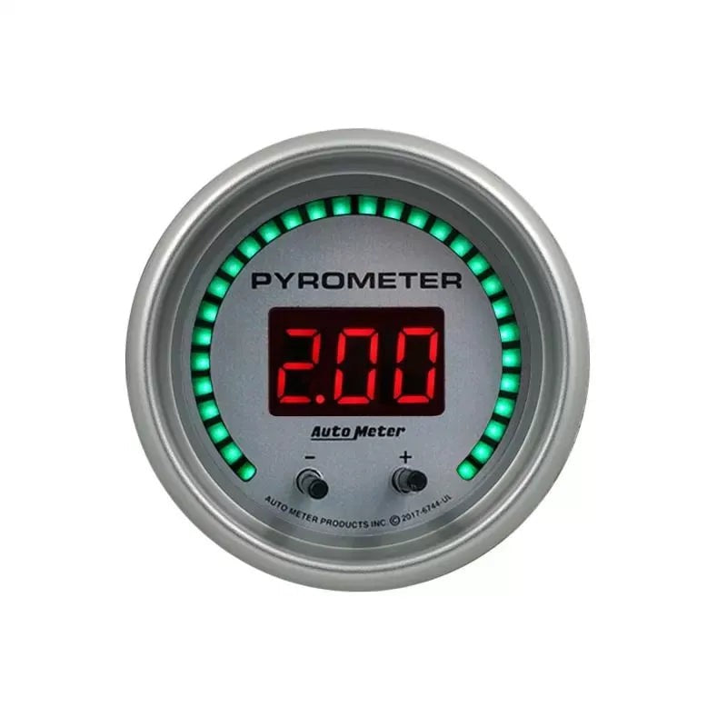 Autometer 2-1/16" Two Channel 0-2000 oF Digital Pyrometer EGT Gauge ULTRA-LITE Elite | Universal (6744-UL)