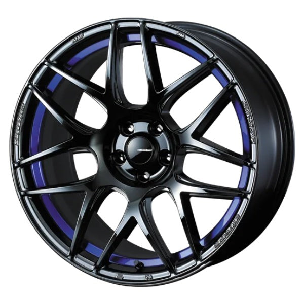 WedsSport SA-27R Black Chrome with a Blue Undercut (Blue Light Chrome II) 18x9.5 | 5x114.3 (74238)