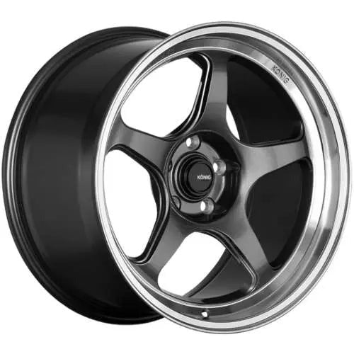 Konig Hyperspec Metallic Anthracite Gray w/ Mirror Machined Lip 17x8 | 5x100 (HP87510406)