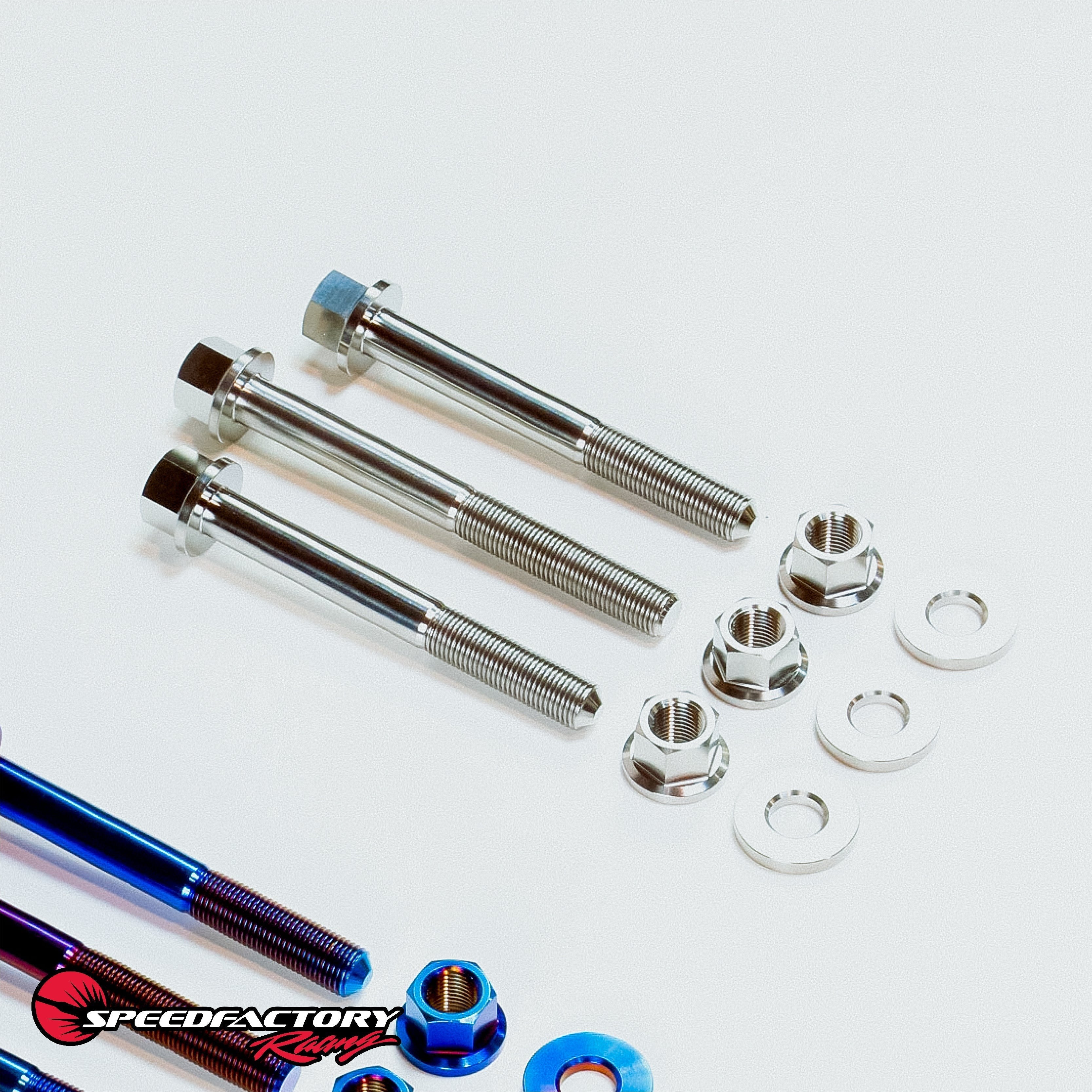 SpeedFactory Racing Titanium EG/DC/EK Engine Mount Hardware Kit | 1988-2005 Honda Civic, and 1990-2001 Acura Integra (SF-02-075-M12-EMK)