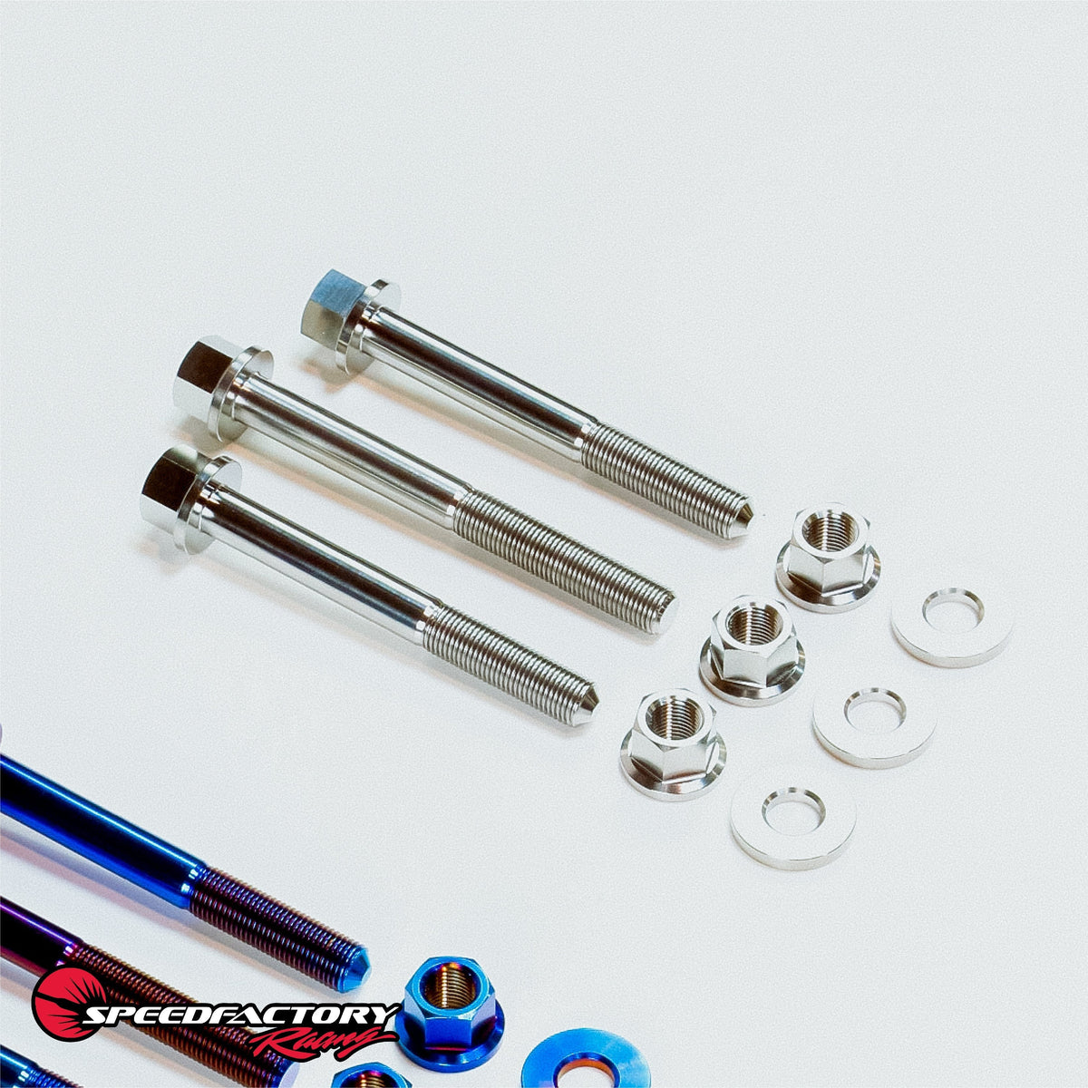 SpeedFactory Racing Titanium EG/DC/EK Engine Mount Hardware Kit | 1988-2005 Honda Civic, and 1990-2001 Acura Integra (SF-02-075-M12-EMK)