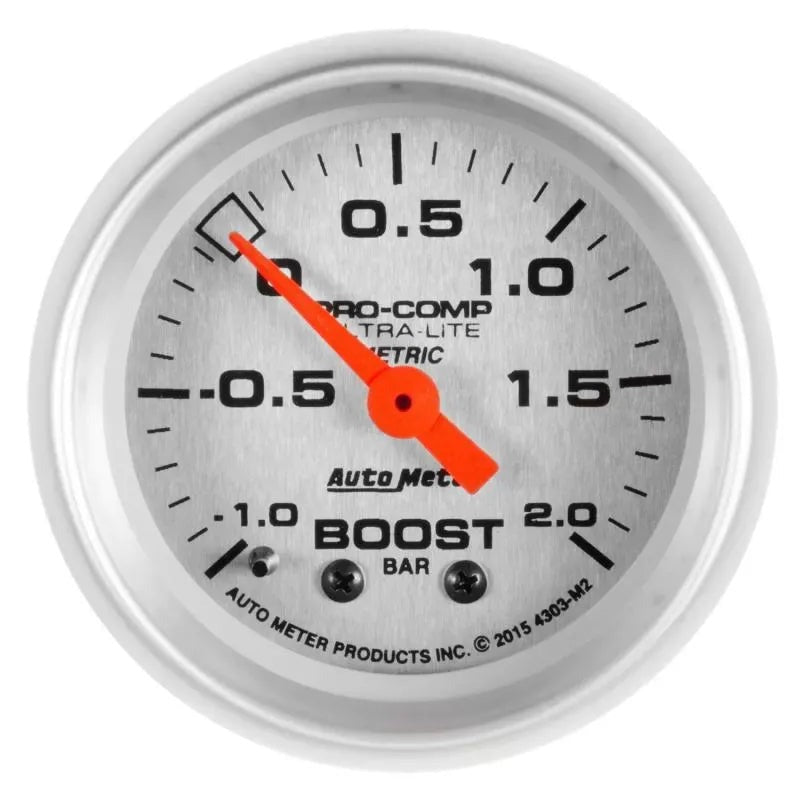 Autometer 2-1/16" -1/+2 BAR Mechanical Vacuum/Boost Gauge ULTRA-LITE | Universal (4303-M2)