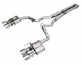 AWE SwitchPath Exhaust for S650 Ford Mustang Dark Horse - Quad Chrome Silver Tips (3025-42375)