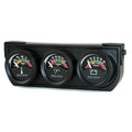 Autometer 1.5" 100 PSI/280 °F/18V Oil Pressure / Water Temperature / Volt Meter Gauge Console Electric Black Dial w/Black Bezel | Universal (2391)