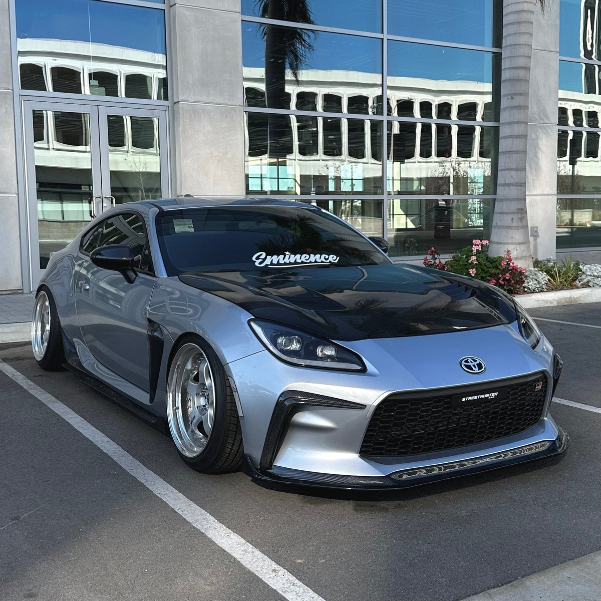 StreetHunter Designs 2nd Gen GR86 Fiber Front Lip | 2022+ Toyota GR86 (SHD-GR86-FLCBN )