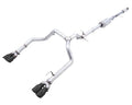 AWE 0FG Catback Split Rear Exit Exhaust for 4th Gen Silverado/Sierra 1500 5.3L (With Bumper Cutouts) - Quad Diamond Black Tips (3015-43202)