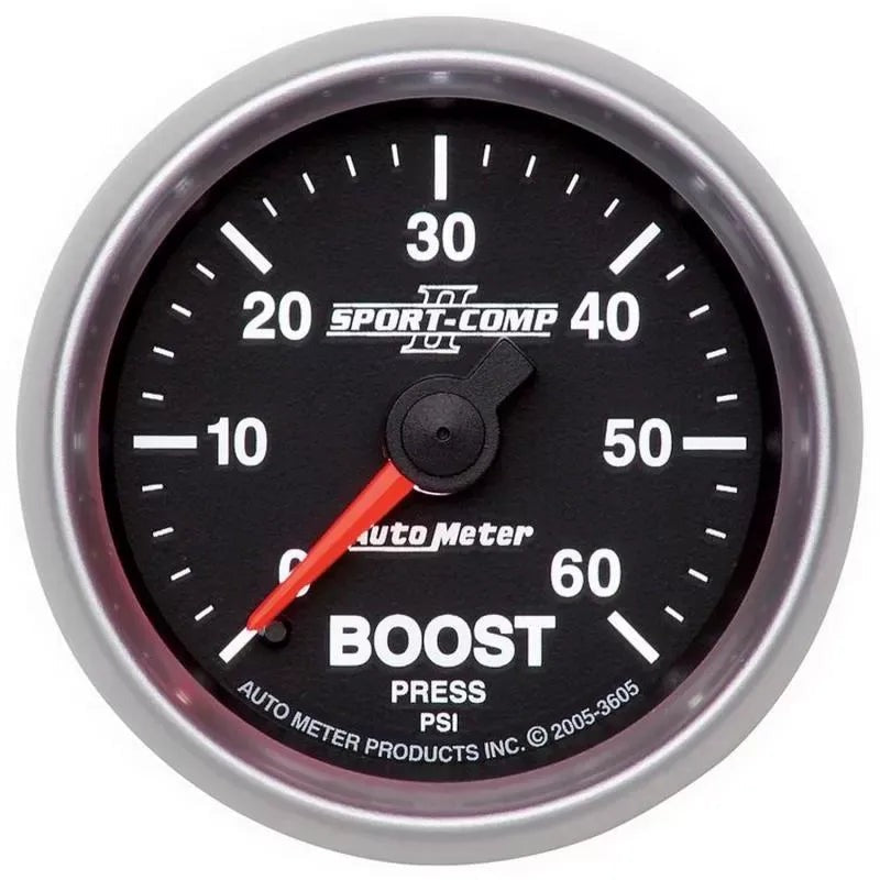 Autometer 2-1/16" 0-60 PSI Boost Gauge SPORT-COMP II | Universal (3605)