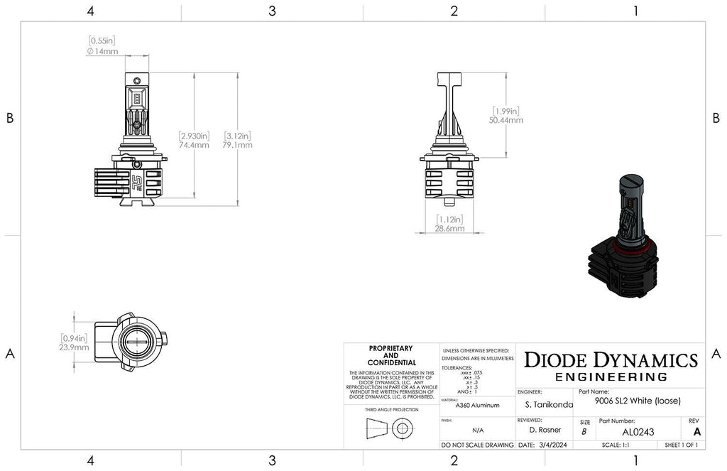 Diode Dynamics SL2 LED Bulbs | Universal 9006 Fitments (DD465/466)