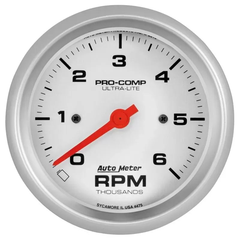 Autometer 3-3/8" 0-6000 RPM Tachometer Gauge ULTRA-LITE | Universal (4475)