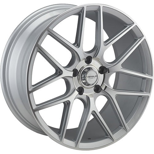 Versus Racing VS10 Silver w/Machined Spoke Faces 18x8 | 5x114.3 (VS101885114+38SMF)