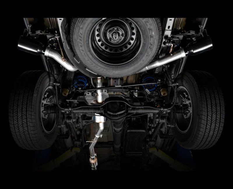 AWE Tread Edition Catback Dual Exhaust for Jeep JT 3.6L - Diamond Black Tips (3015-33101)