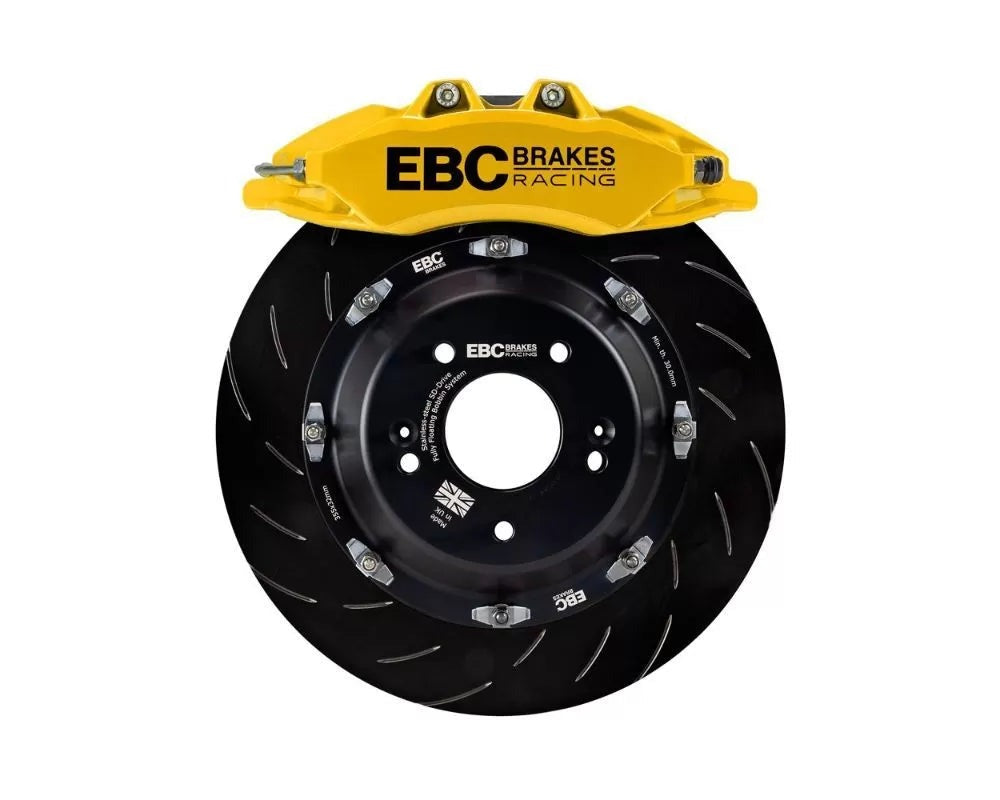 EBC Brakes Racing BBK Luminous Yellow Apollo-6 Calipers 380mm Front Big Brake Kit | 2017-2021 Honda Civic Type-R (BBK037YEL-1)