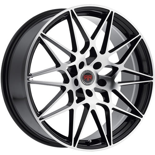 Revolution Racing RR11 Black w/ Machined Spoke Faces and Outer Lip 18x8 | 5x114.3 (RR11-18851143+40BM)