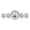 Autometer 3-3/8" & 2-1/16" Electric Speedometer 5-Piece Gauge Kit Arctic White | Universal (1340)