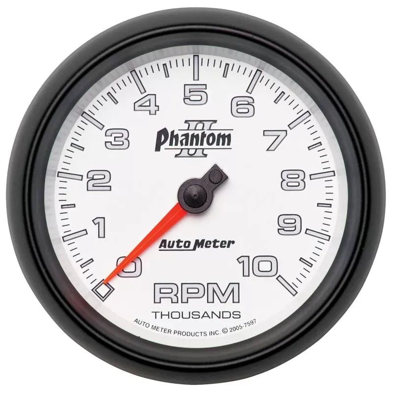 Autometer 3-3/8" 0-10000 RPM Tachometer Gauge Phantom II | Universal (7597)