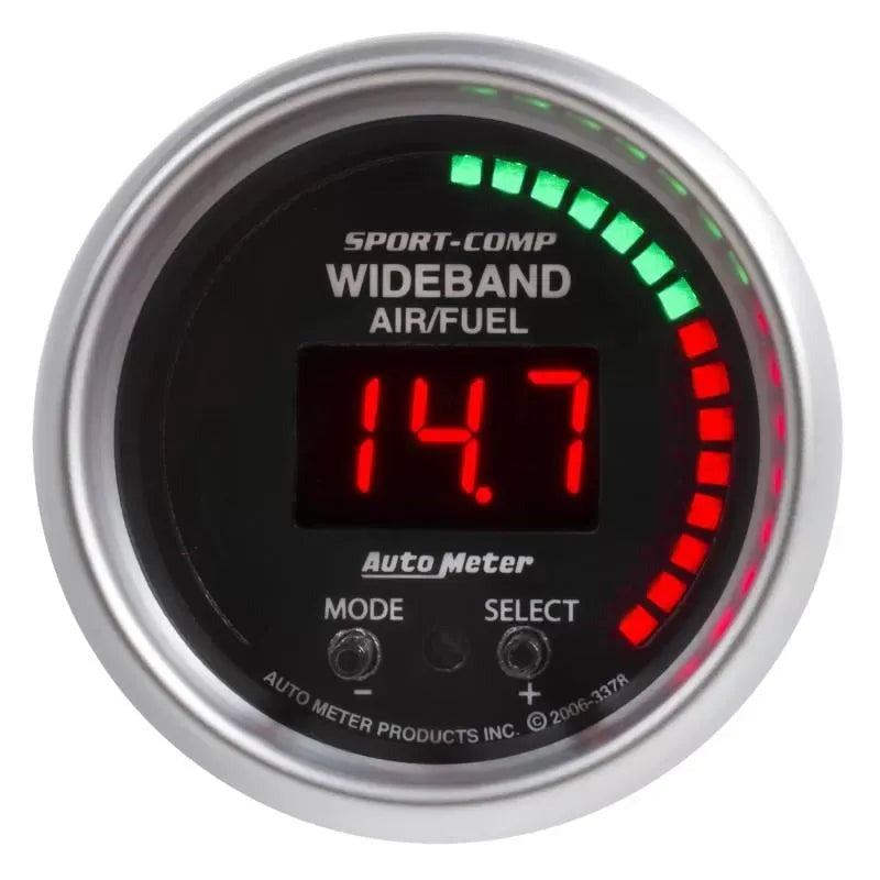 Autometer 2-1/16" 6:1-20:1 AFR Air/Fuel Ratio-Pro Plus Gauge SPORT-COMP | Universal (3397)