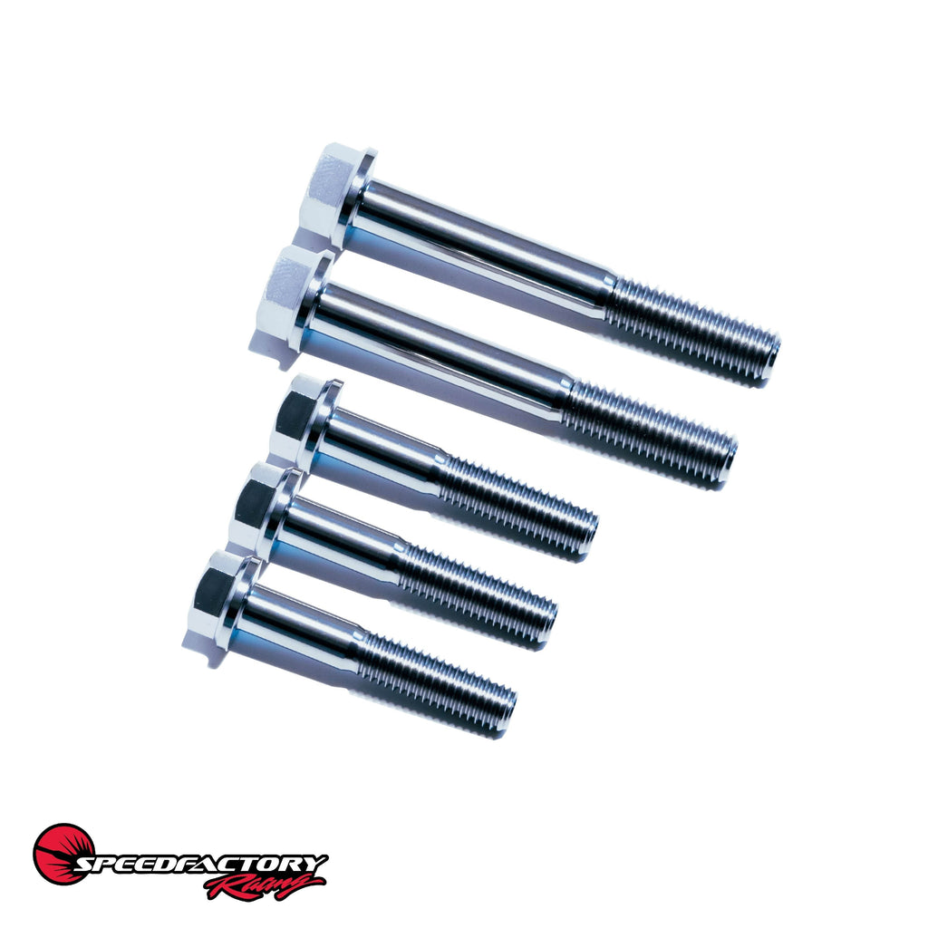 SpeedFactory Racing B-Series AWD Titanium Shift Arm Housing 5pc Bolt Kit | 1990-2001 Acura Integra, 1999-2000 Honda Civic Si, and 1997-2000 Honda Civic Type-R with AWD Swap (SF-02-057-A)