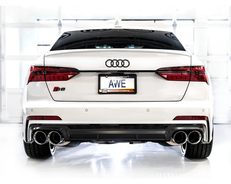 AWE Track Edition Exhaust for Audi C8 S6/S7 - Chrome Silver Tips (3020-42101)