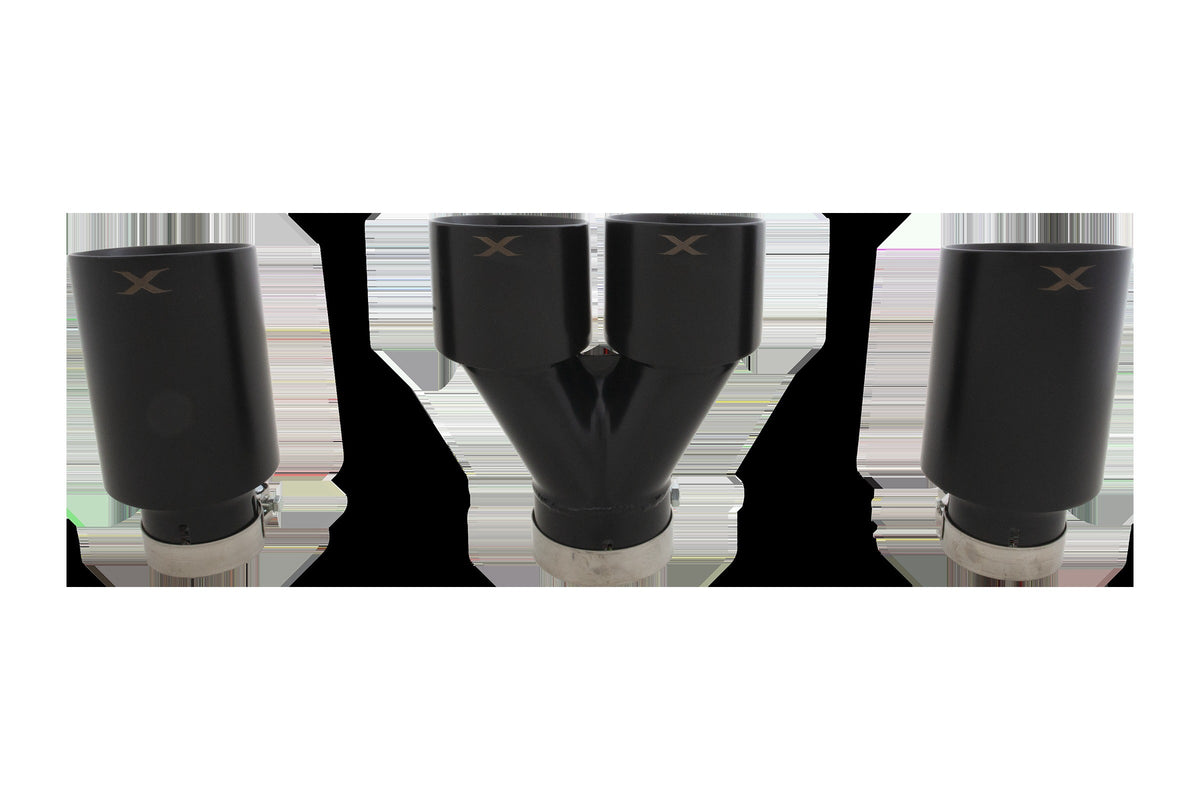 XForce Matte Black Exhaust Tip Set | 2023+ Toyota GR Corolla (ESTCGTIPSBK)