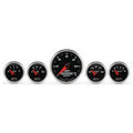 Autometer 3-3/8" & 2-1/16" Electric Speedometer 5-Piece Gauge Kit Designer Black II | Universal (1201)