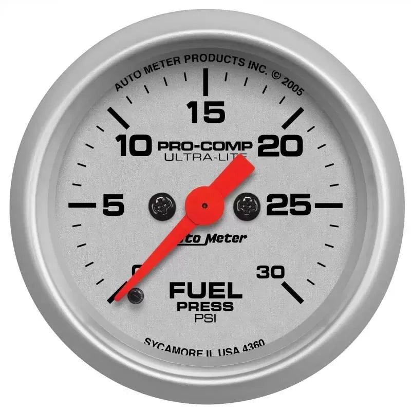 Autometer 2-1/16" 0-30 PSI Fuel Pressure Gauge ULTRA-LITE | Universal (4360)