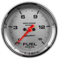 Autometer 2-1/16" 0-15 PSI Fuel Pressure Gauge Marine Chrome ULTRA-LITE | Universal (200848-35)