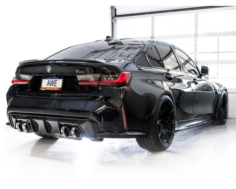 AWE SwitchPath Catback Exhaust for BMW G8X M3/M4 - Chrome Silver Tips (3025-43480)