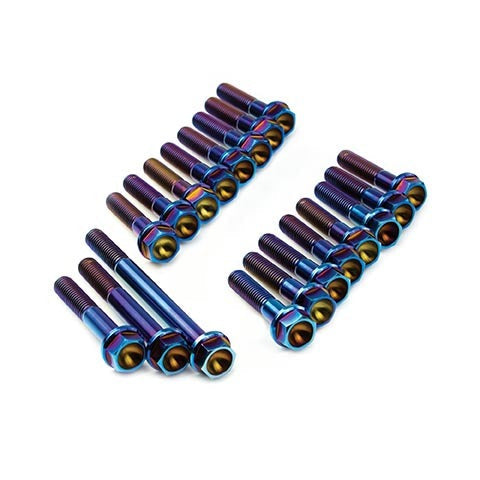 SpeedFactory Racing Titanium Transmission Case Bolt Kit | 1990-2001 Acura Integra, 1988-2005 Honda Civic, and 2002-2006 Acura RSX Type-S (SF-02-075-D15/D16)