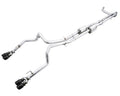 AWE 0FG Catback Split Rear Exit Exhaust for 4th Gen Silverado/Sierra 1500 6.2L (With Bumper Cutouts) - Quad Diamond Black Tips (3015-43204)