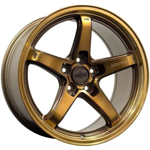 Anovia Wheels AN-5S Bronze w/Bronze Machined Spoke Faces & Bronze Tint 17x8 | 5x100 (ANO0111780510045BZ)