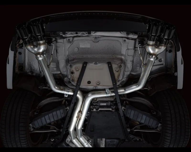 AWE Track Edition Exhaust for Audi C8 S6/S7 - Diamond Black Tips (3020-43109)