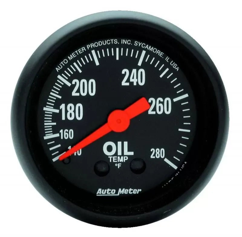 Autometer 2-1/16" 140-280 °F Oil Temperature Gauge Z-SERIES | Universal (2609)