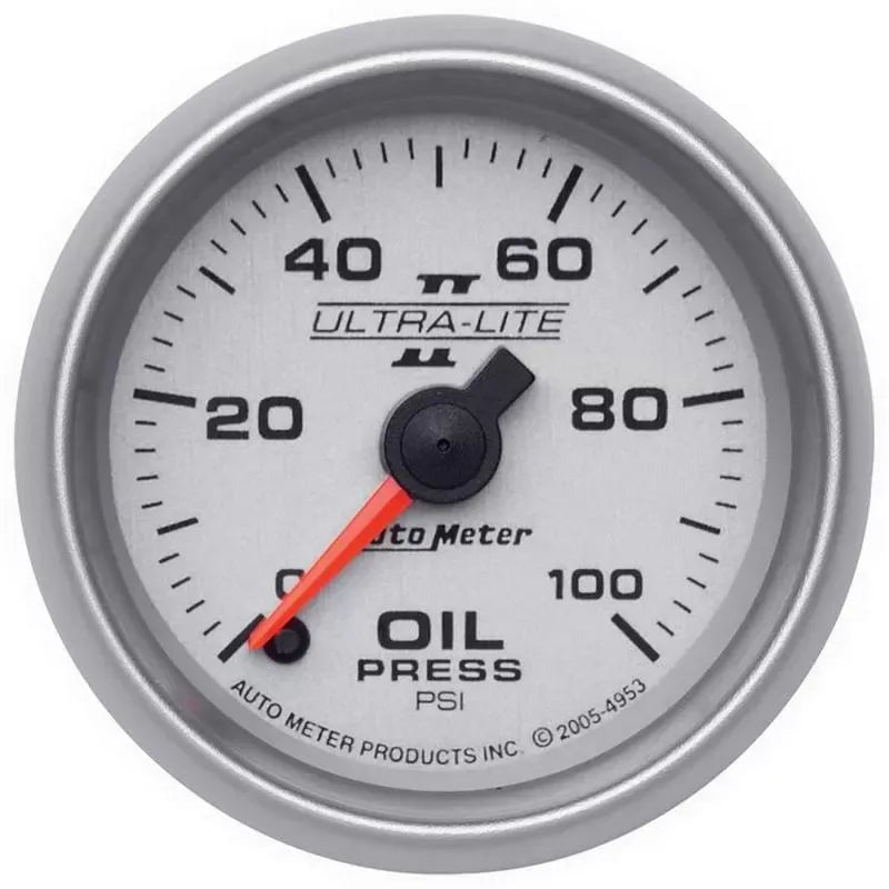Autometer 2-1/16" 0-100 PSI Oil Pressure Gauge ULTRA-LITE II | Universal (4953)