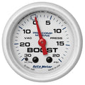 Autometer 2-1/16" 30 IN HG/20 PSI Vacuum/Boost Gauge Marine White | Universal (200774)