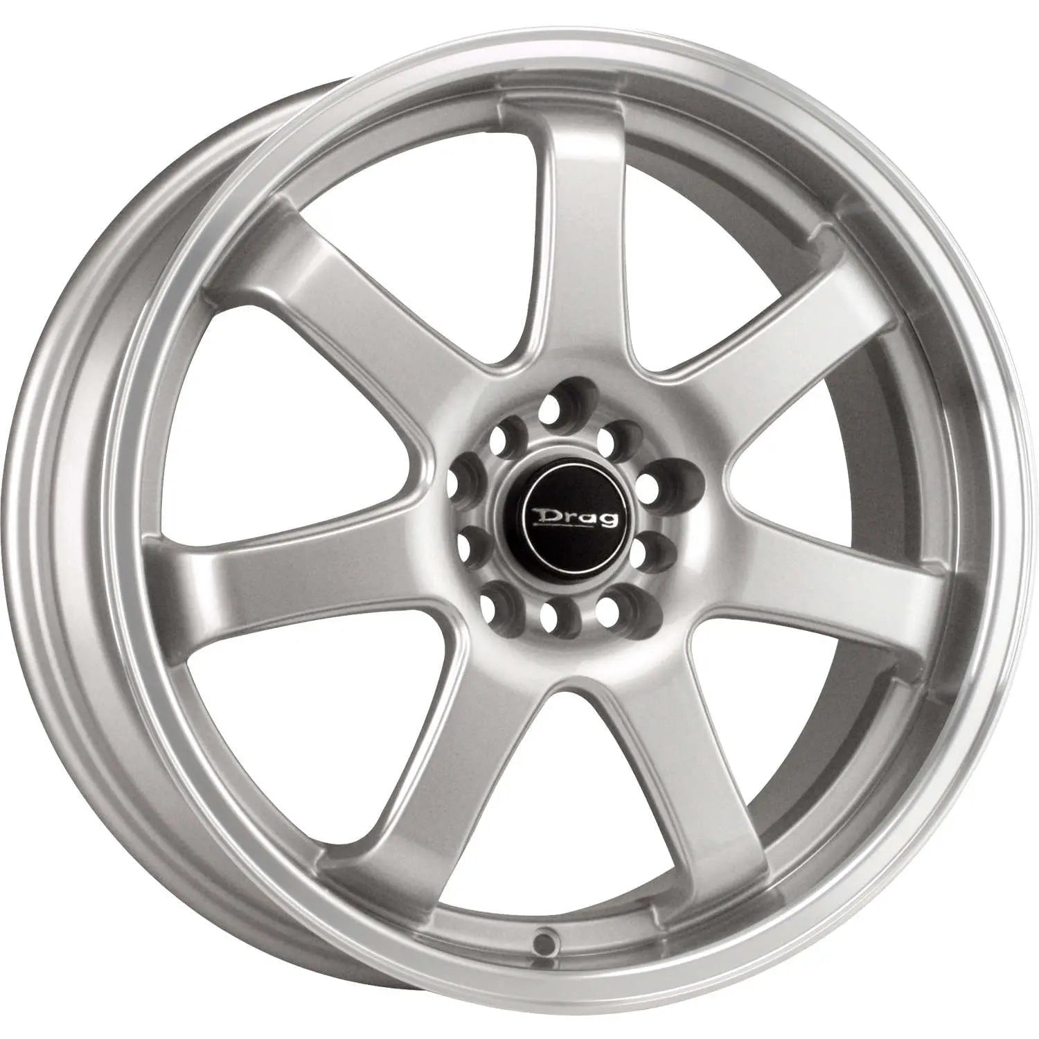 Drag Wheels DR35 Silver w/ Machined Lip 17x7.5 | 5x100/5x114.3 (DR351775054573S)