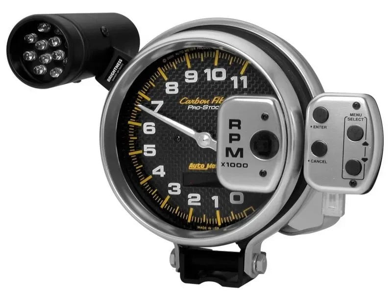 Autometer 5" 0-11k RPM Tachometer Gauge Carbon Fiber | Universal (6836)