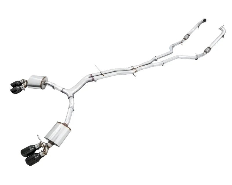 AWE Touring Edition Exhaust for Audi B9 S5 Sportback - Non-Resonated - Diamond Black 102mm Tips (3020-43064)