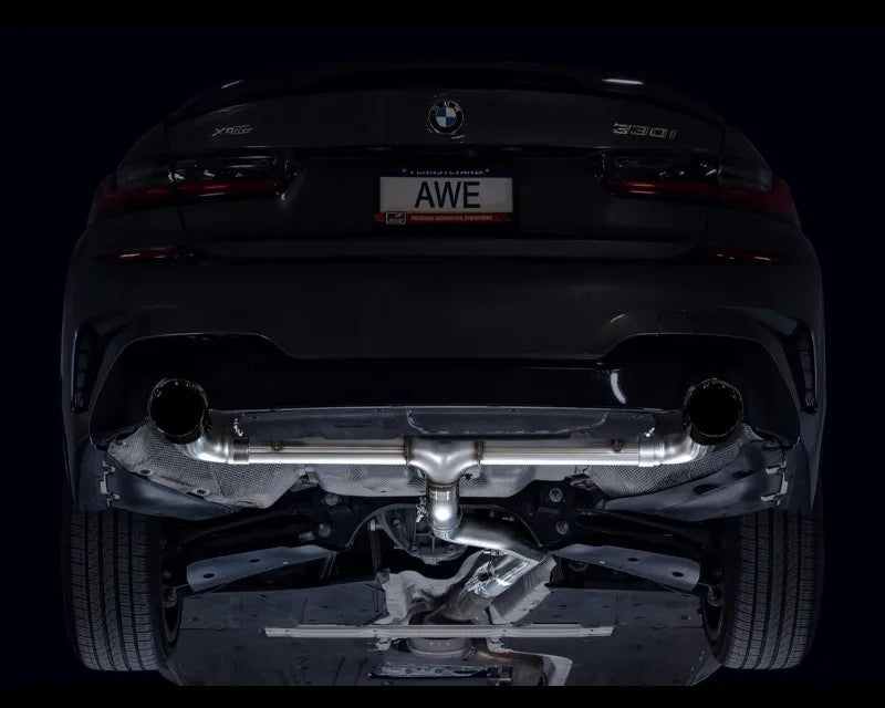 AWE Track Edition Axleback Exhaust for BMW G2X 330i/430i - Diamond Black (3020-33429)